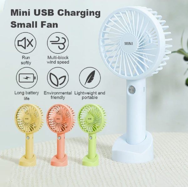 Mini hand held portable usb charging fan